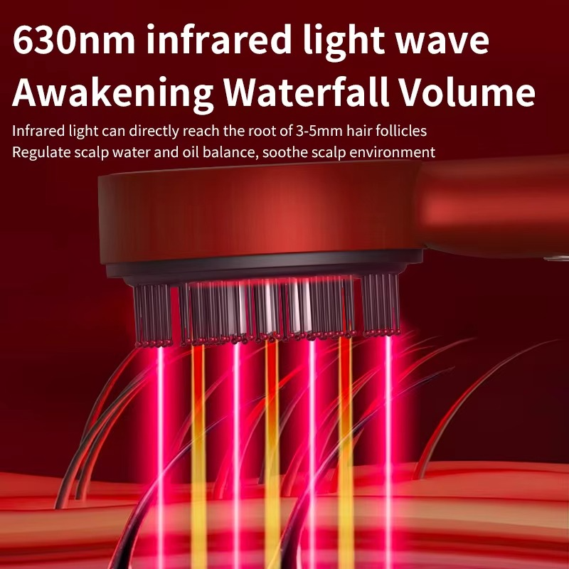 Red Light Therapy Scalp Massager